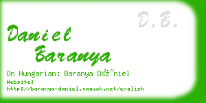 daniel baranya business card